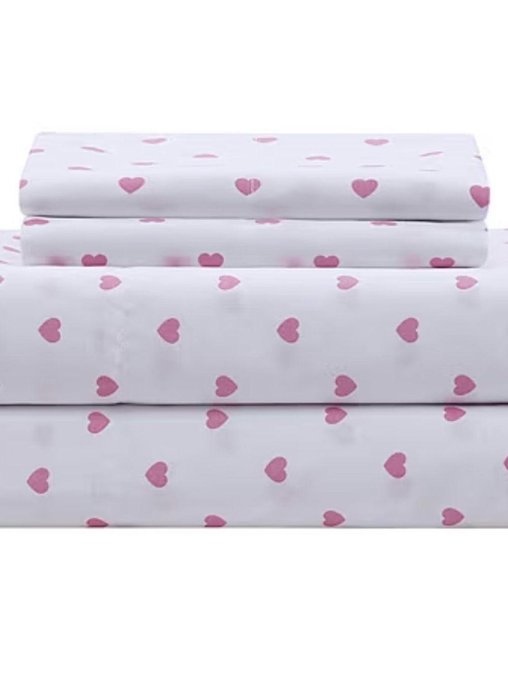 New INK+IVY Kids Full Sheet Set - Pink Hearts